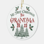 Eerste Kerstmis als oma Keramisch Ornament (Links)