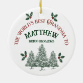 Eerste Kerstmis als oma Keramisch Ornament (Achterkant)