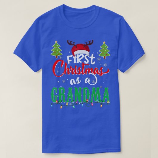 Eerste Kerstmis als oma-kerstman met Ugly Xmas T-shirt (Design voorkant)