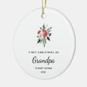 Eerste Kerstmis als opa | Eenvoudig en Elegant Keramisch Ornament (Links)