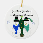 Eerste Kerstmis als opa en oma Keramisch Ornament (Voorkant)