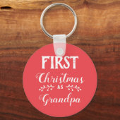 Eerste Kerstmis als opa familie Sleutelhanger (Voorkant)