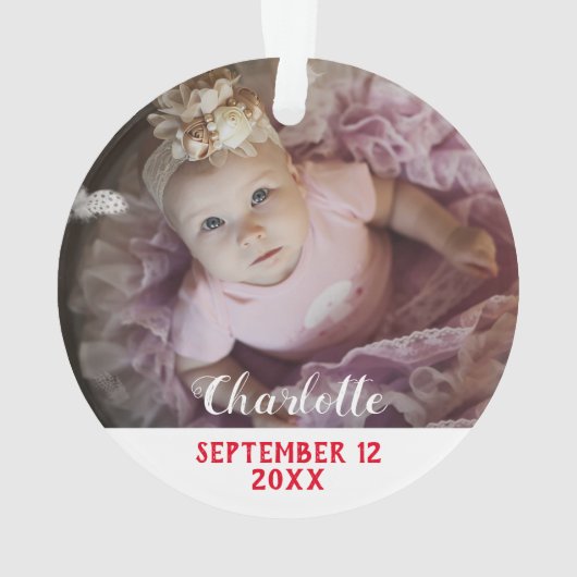 Eerste Kerstmis als opa foto Ornament (achterkant)