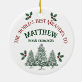 Eerste Kerstmis als opa Keramisch Ornament (Achterkant)