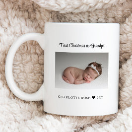 Eerste Kerstmis als opa New Baby Foto Koffiemok