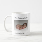 Eerste Kerstmis als opa New Baby Foto Koffiemok (Links)