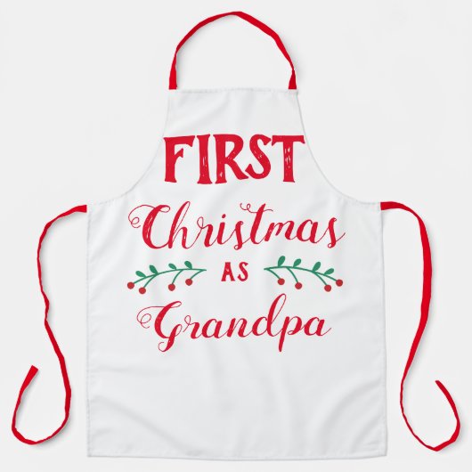 Eerste Kerstmis als opa Schort (Voorkant)