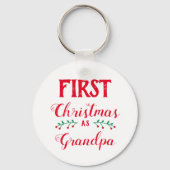 Eerste Kerstmis als opa Sleutelhanger (Voorkant)