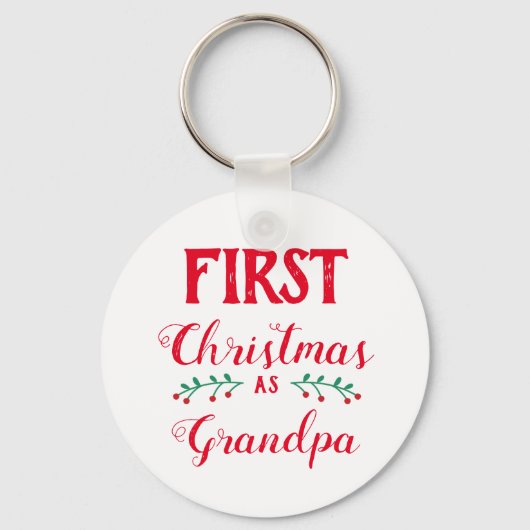 Eerste Kerstmis als opa Sleutelhanger (Voorkant)