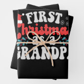 Eerste Kerstmis als opa Zwangerschap Baby Gift Inpakpapier Vel (In situ)