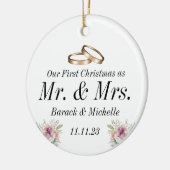 Eerste Kerstmis als Ornament met een huwelijkspaar (Links)