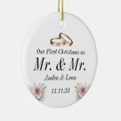 Eerste Kerstmis als Ornament met een huwelijkspaar (Rechts)