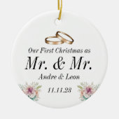 Eerste Kerstmis als Ornament met een huwelijkspaar (Voorkant)