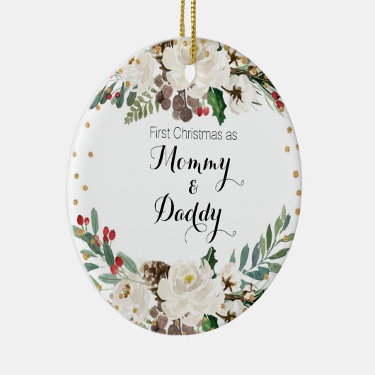 Eerste Kerstmis als ornament van mama en papa (Rechts)