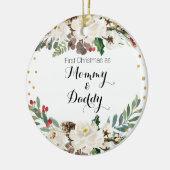 Eerste Kerstmis als ornament van mama en papa (Links)