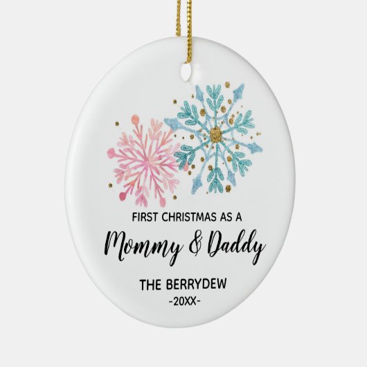 Eerste Kerstmis als ornament van mama en papa (Rechts)