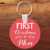 Eerste Kerstmis als overeenkomende witte tekst met Sleutelhanger (Voorkant)