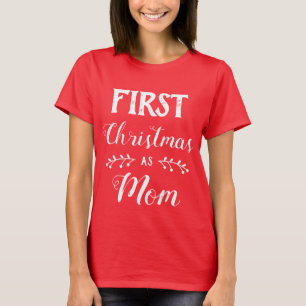 Eerste Kerstmis als overeenkomende witte tekst met T-shirt