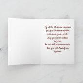 Eerste Kerstmis als paar, Evergreens Hearts Feestdagen Kaart (Binnen)