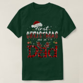 Eerste Kerstmis als pap 1 kerstmis T-shirt (Design voorkant)