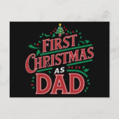 Eerste Kerstmis als pap bijpassend Kerstmis Feestdagenkaart (Voorkant)