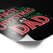 Eerste Kerstmis als pap bijpassend Kerstmis Foto Afdruk (Hoek)