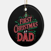 Eerste Kerstmis als pap bijpassend Kerstmis Keramisch Ornament (Links)