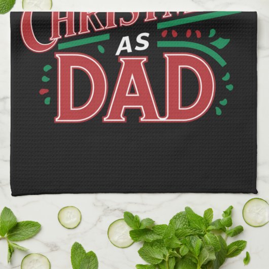 Eerste Kerstmis als pap bijpassend Kerstmis Theedoek (Gevouwen)