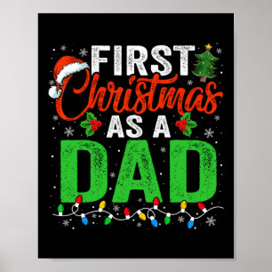 Eerste Kerstmis als pap die een nieuwe pap laat zi Poster