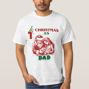 Eerste Kerstmis als pap T-shirt