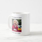 Eerste Kerstmis als Papa Custom Foto Koffiemok (Voorkant links)