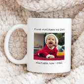 Eerste Kerstmis als Papa Custom Foto Koffiemok