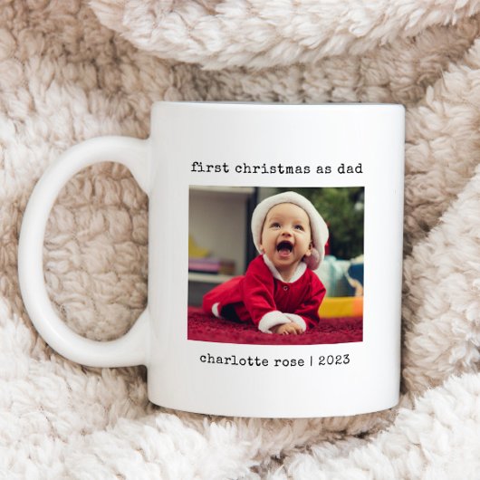 Eerste Kerstmis als Papa Custom Foto Koffiemok