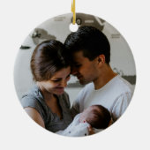 Eerste Kerstmis als papa Deer Keepaskerst Keramisch Ornament (Achterkant)