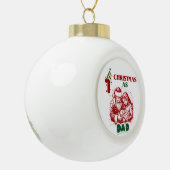 EERSTE KERSTMIS ALS PAPA KERAMISCHE BAL ORNAMENT (Links)