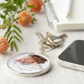 Eerste Kerstmis als papa Naam Fotobedekking Sleutelhanger (Zijkant)