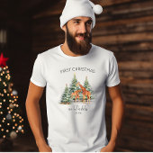 Eerste Kerstmis als papa Pappa Jaar Schattigee Gir T-shirt