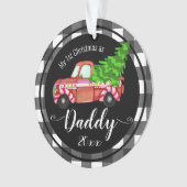 Eerste Kerstmis als papa Red Truck Ornament (voorkant)