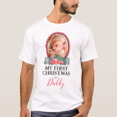 Eerste Kerstmis als papa Red Truck T-Shirt (Voorkant)