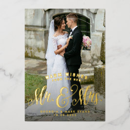 Eerste kerstmis als pasgetrouwden 1 foto warme wen folie feestdagenkaart