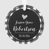 Eerste Kerstmis als Red Truck van mama en papa Ornament (achterkant)