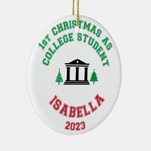 Eerste Kerstmis als student ornament (Rechts)