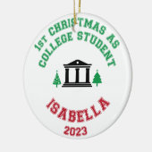 Eerste Kerstmis als student ornament (Links)