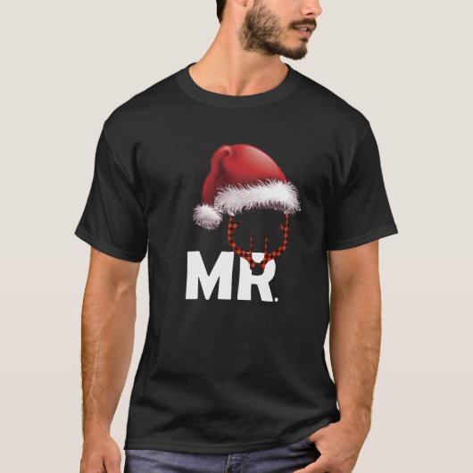 Eerste Kerstmis als T-shirt van de heer en mevrouw (Voorkant)
