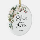 Eerste Kerstmis als tante Ceramic Ornament Gift (Rechts)