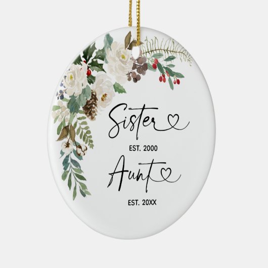 Eerste Kerstmis als tante Ceramic Ornament Gift (Rechts)