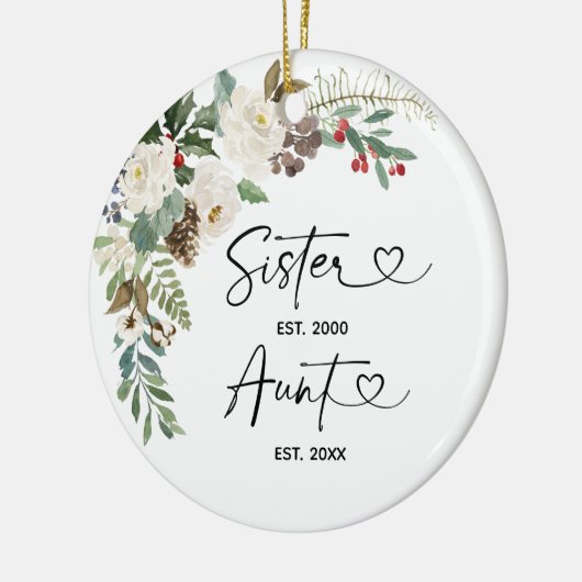 Eerste Kerstmis als tante Ceramic Ornament Gift (Links)