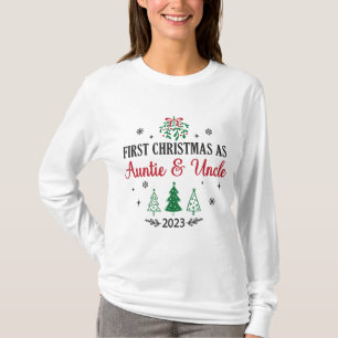 Eerste Kerstmis als tante en oom 2023 T-shirt