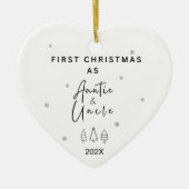 Eerste Kerstmis als tante en oom Foto Keramisch Ornament (Voorkant)