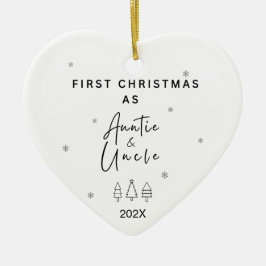 Eerste Kerstmis als tante en oom Foto Keramisch Ornament